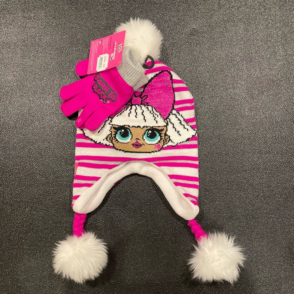 LOL Doll Hat & Mitten Set 💗